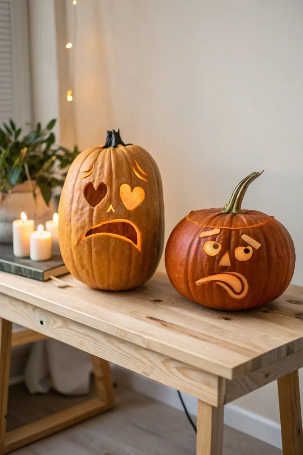 A playful twist on a classic meme: Meet the 'Distracted Boyfriend' pumpkins, adding a chuckle to your autumn decor.