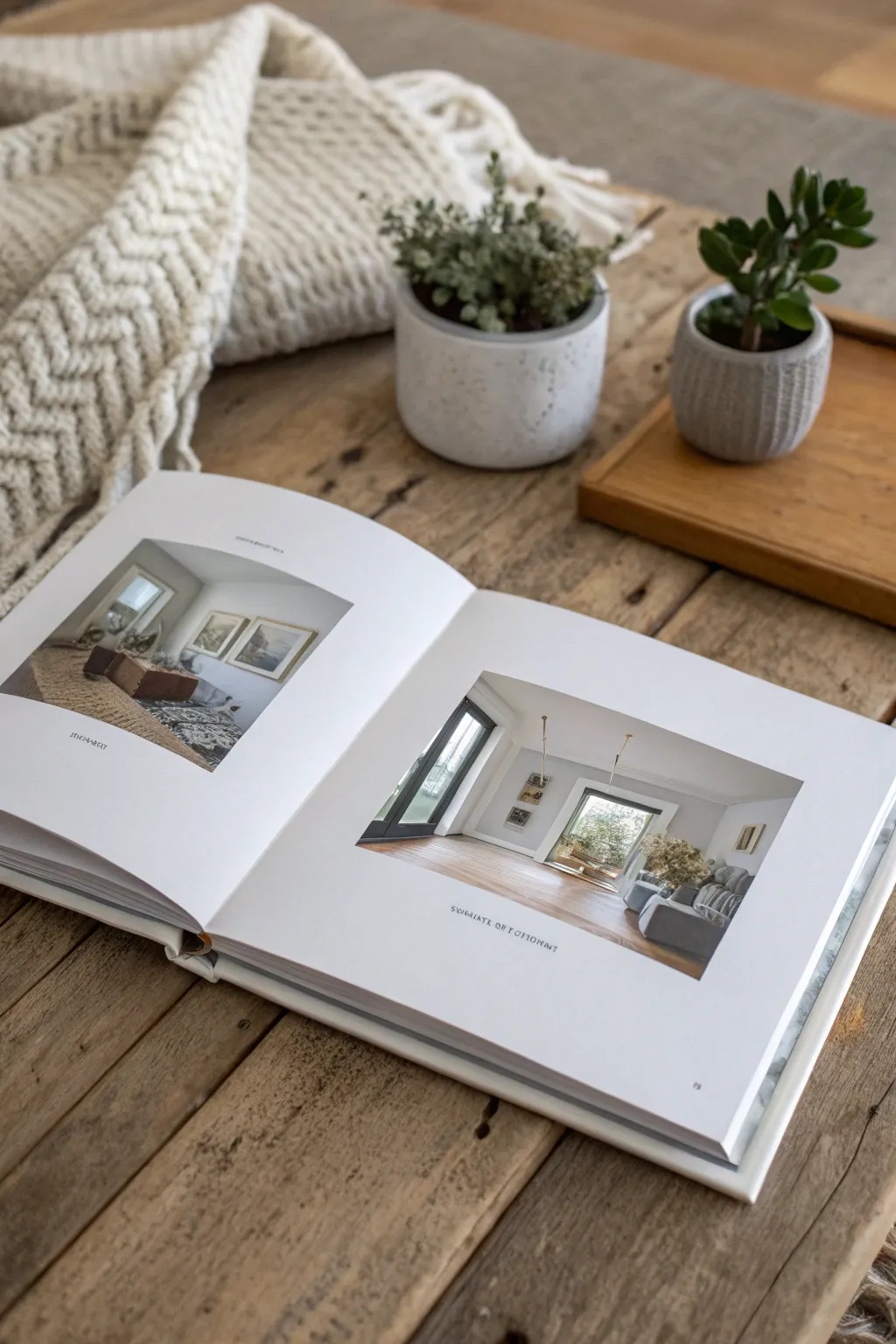 Capture the transformation: Your home's journey in a minimalist photo book.