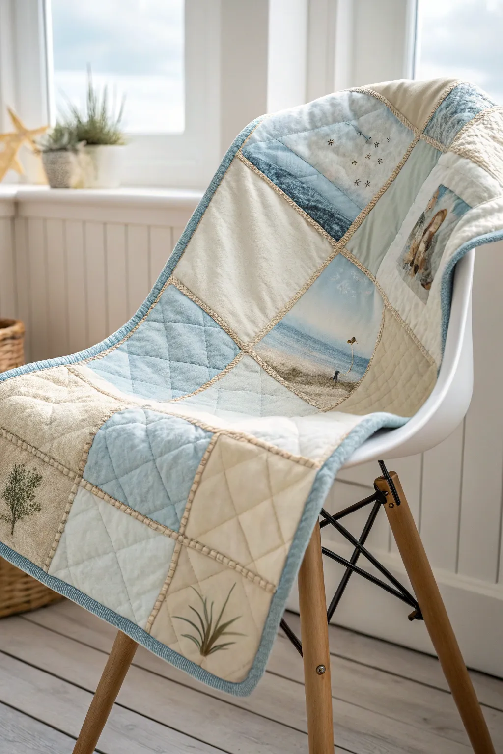 Wrap yourself in memories with a beach-themed quilt, where every stitch tells a story of sun, sand, and sea.