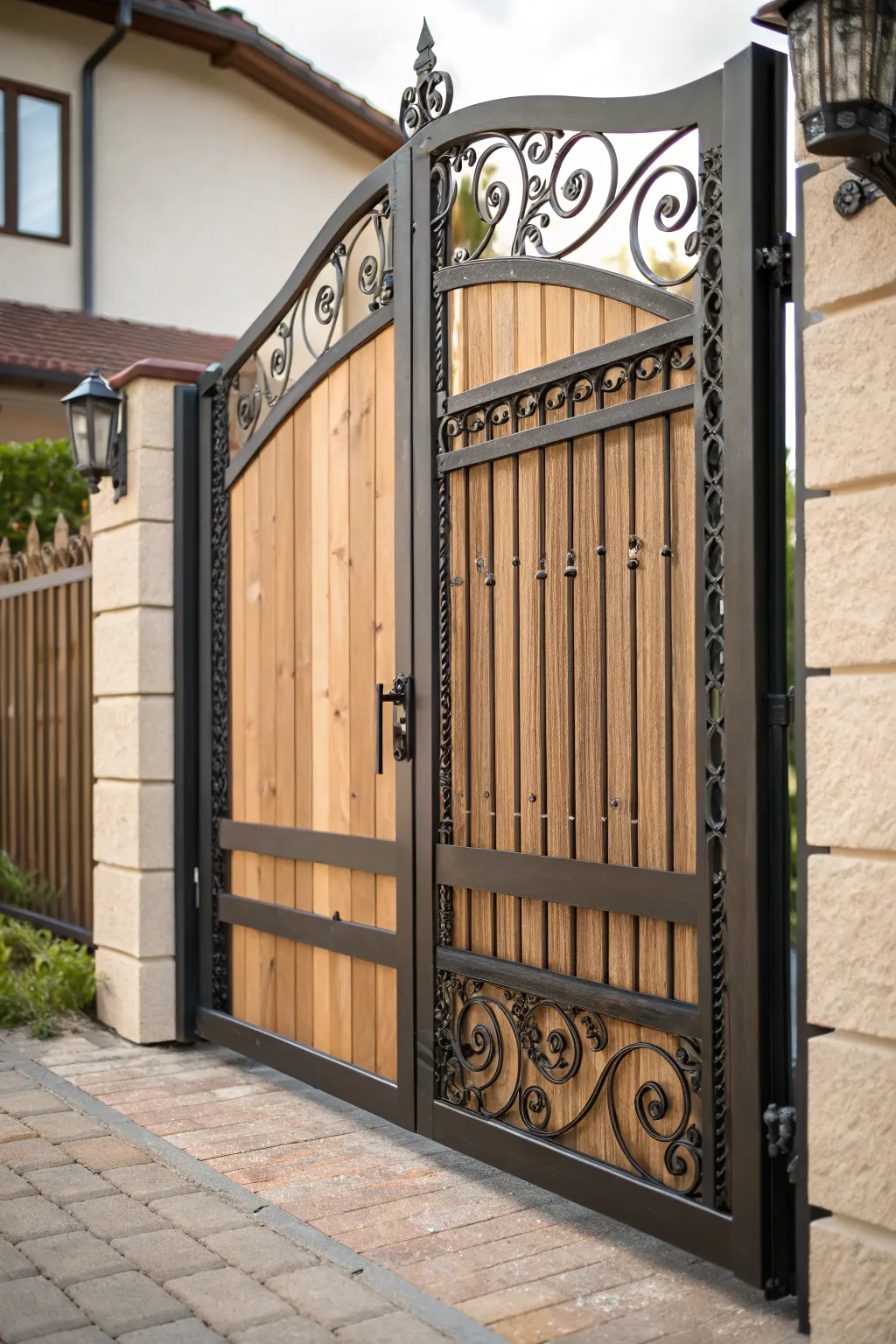 Elegance in Contrast: Where Dark Metal Meets Light Wood