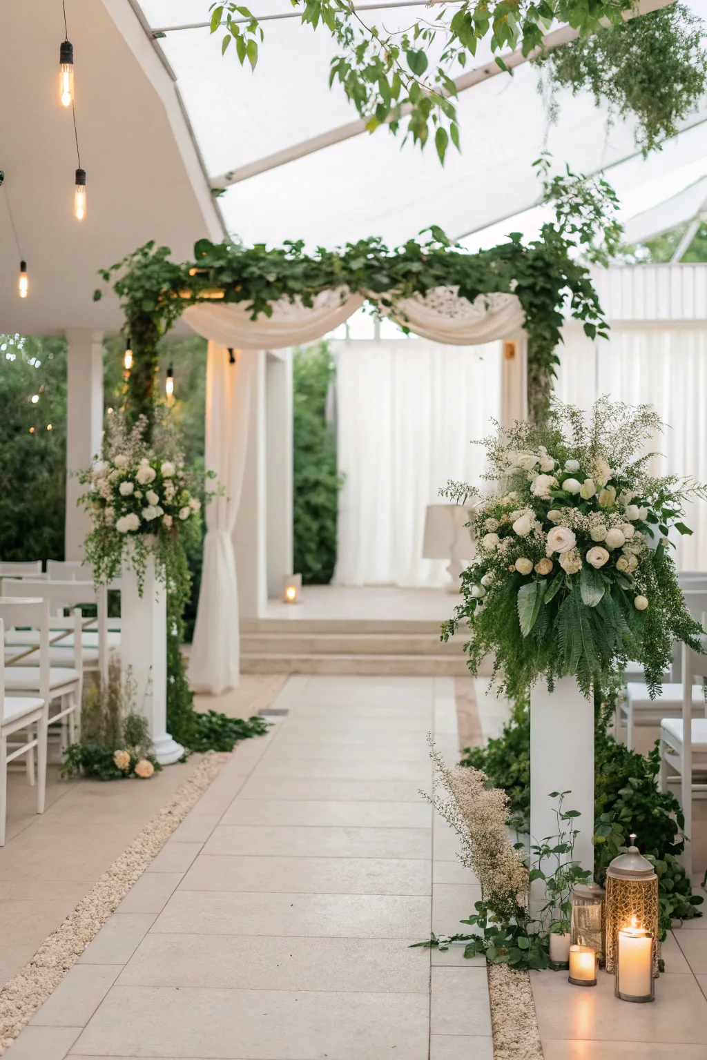Natural elements that bring an organic feel to a minimalist wedding.