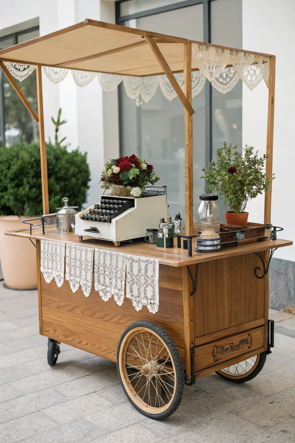 Step back in time with a vintage-inspired coffee cart that blends retro charm with modern minimalism. ☕✨
