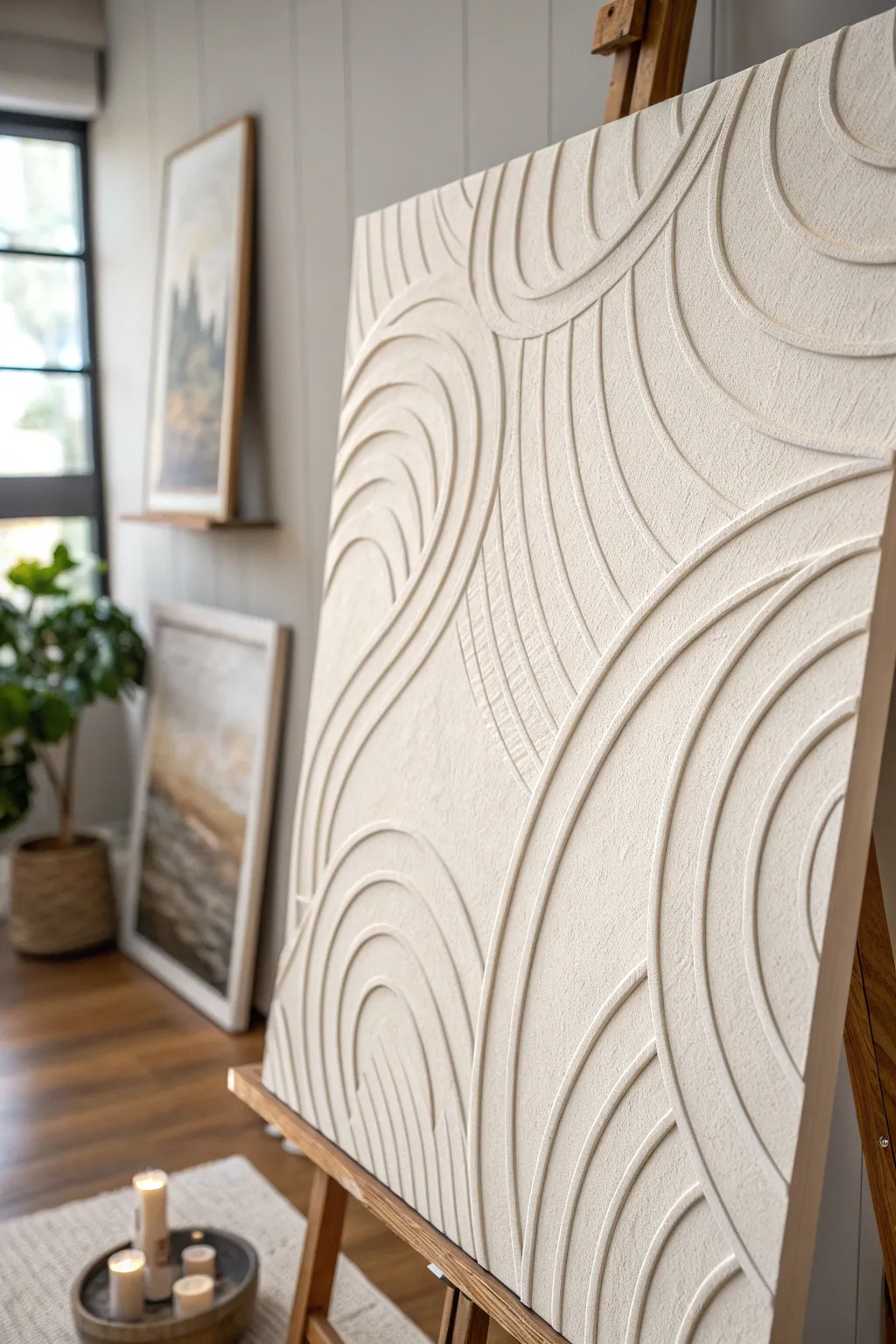 Transform your walls into art with minimalist abstract patterns. #Craftsmanship #ScandiBoho