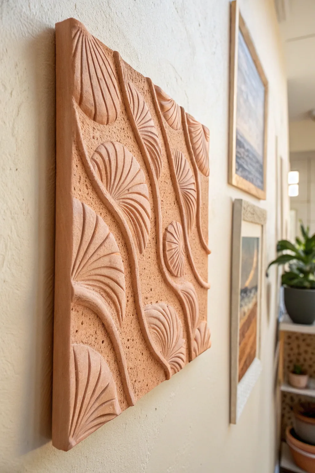 Elevate your space with the natural beauty and depth of 3D textured clay art.