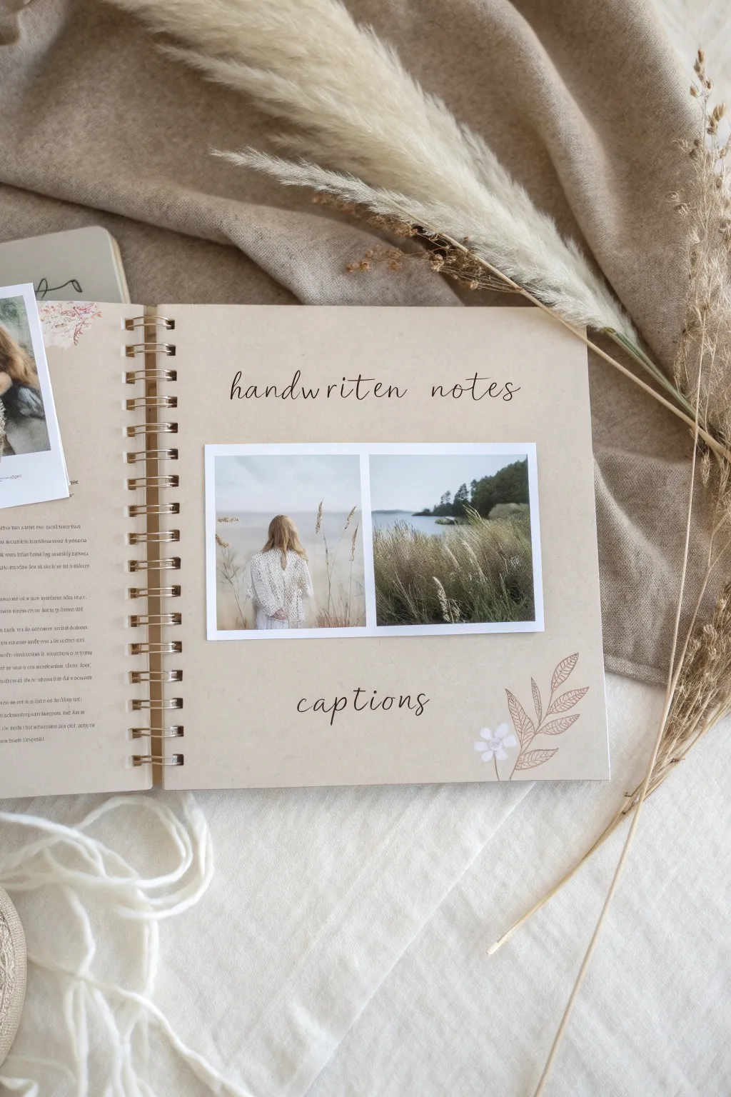 Embrace warmth and authenticity with handwritten touches in your scrapbook.