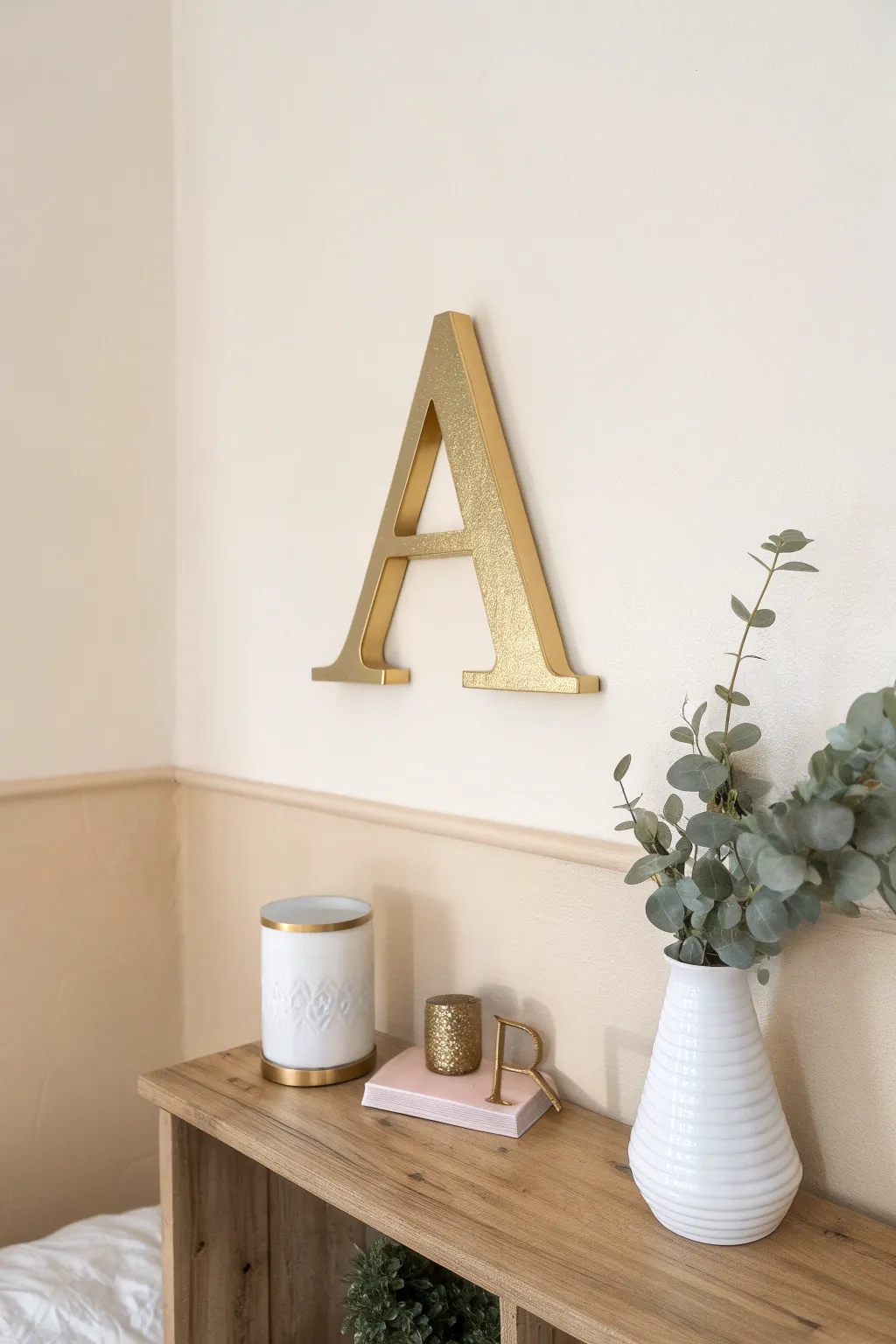 Add a touch of elegance with metallic monogram artistry.