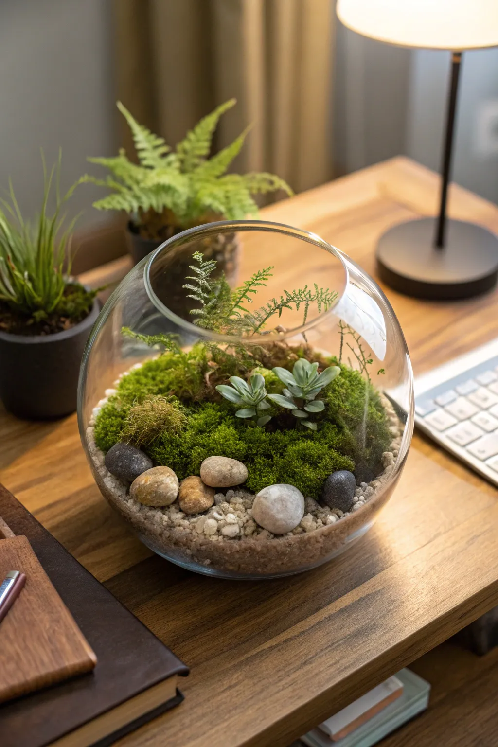 Moss terrariums bring a breath of fresh air to any interior.