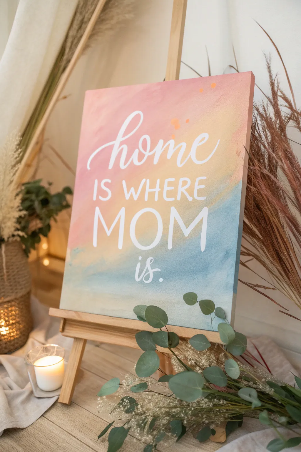 Capture the essence of Mother's Day with a heartfelt quote on a beautifully crafted canvas. 🌿✨