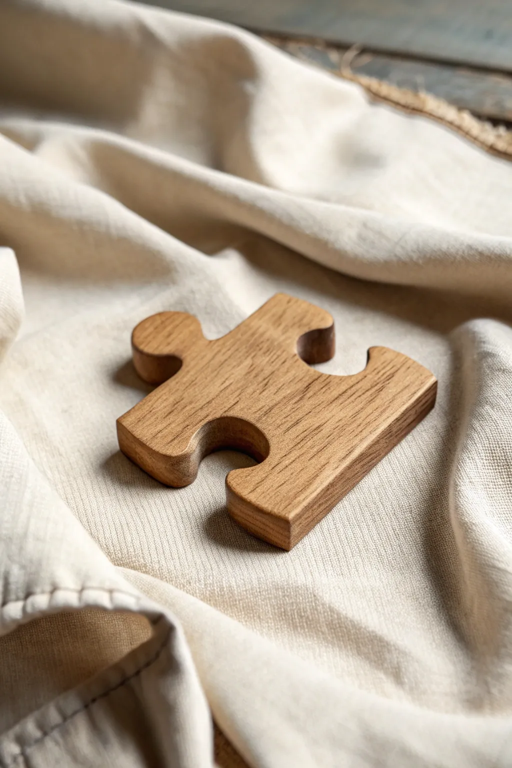 Celebrate the unique bond: a puzzle piece that completes the family picture.