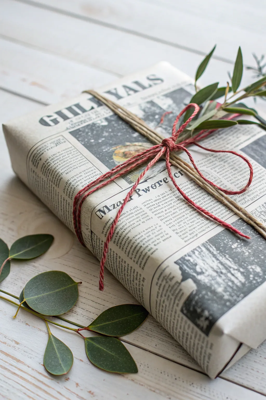 Embrace sustainable elegance with eco-friendly newspaper gift wrap.
