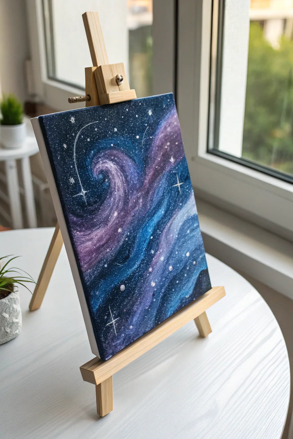 Capture the cosmos: Create your own starry night with oil pastels.
