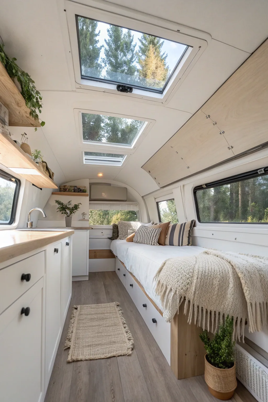 Transform your camper with a skylight for daytime radiance and starlit nights.