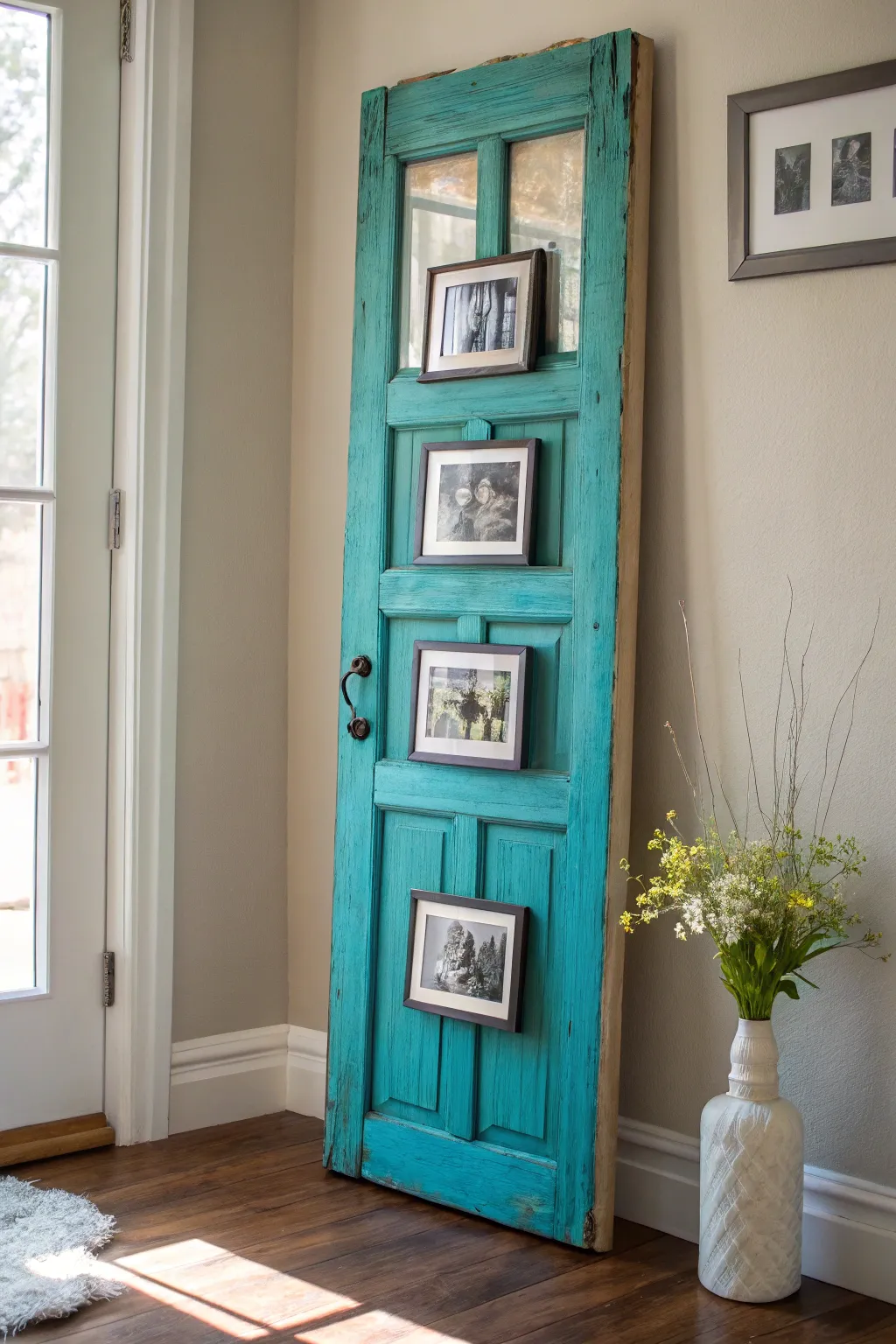 Transform old into bold: a vibrant door frame that makes your memories pop!