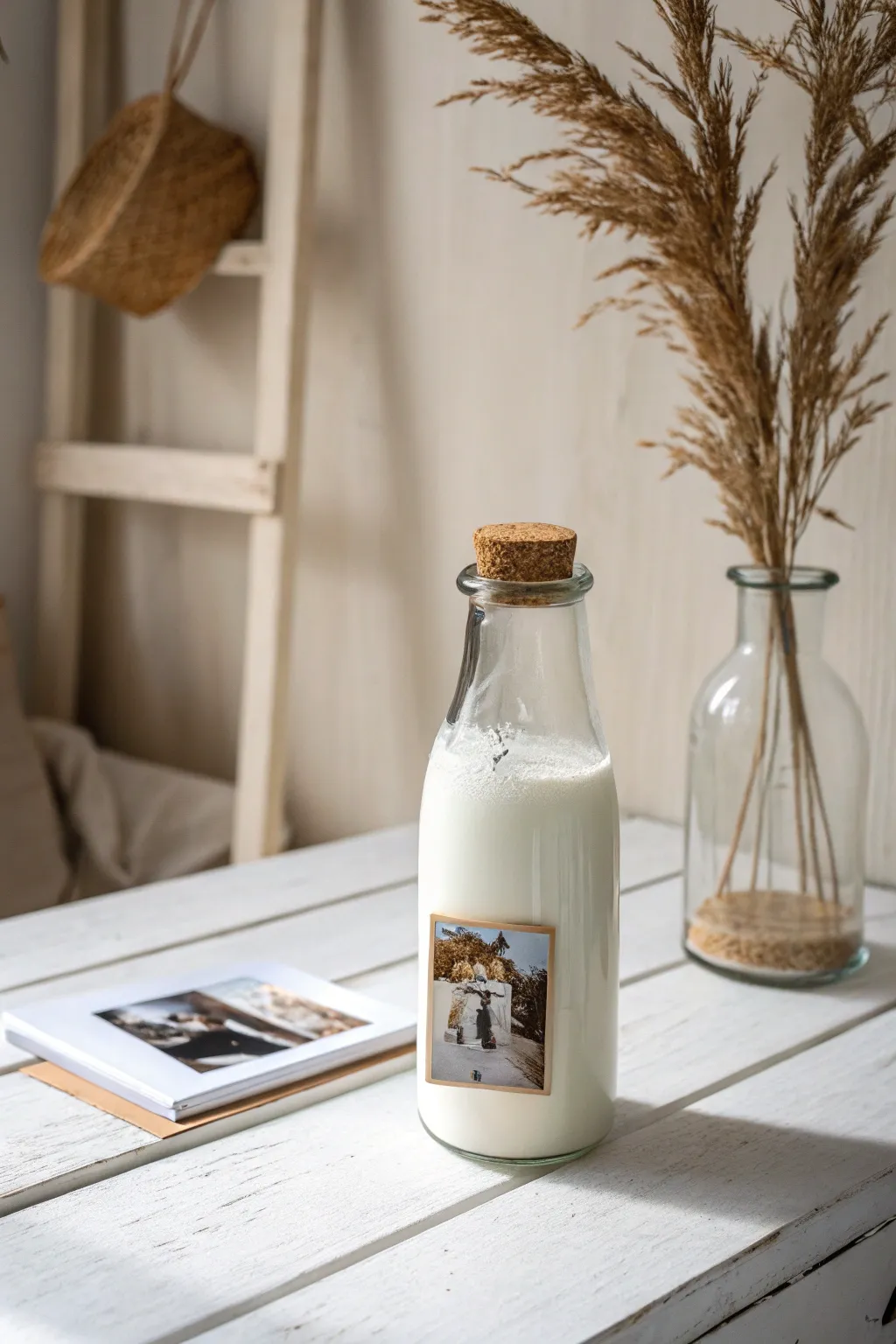 Transform nostalgia into art with this unique vintage glass bottle picture frame.