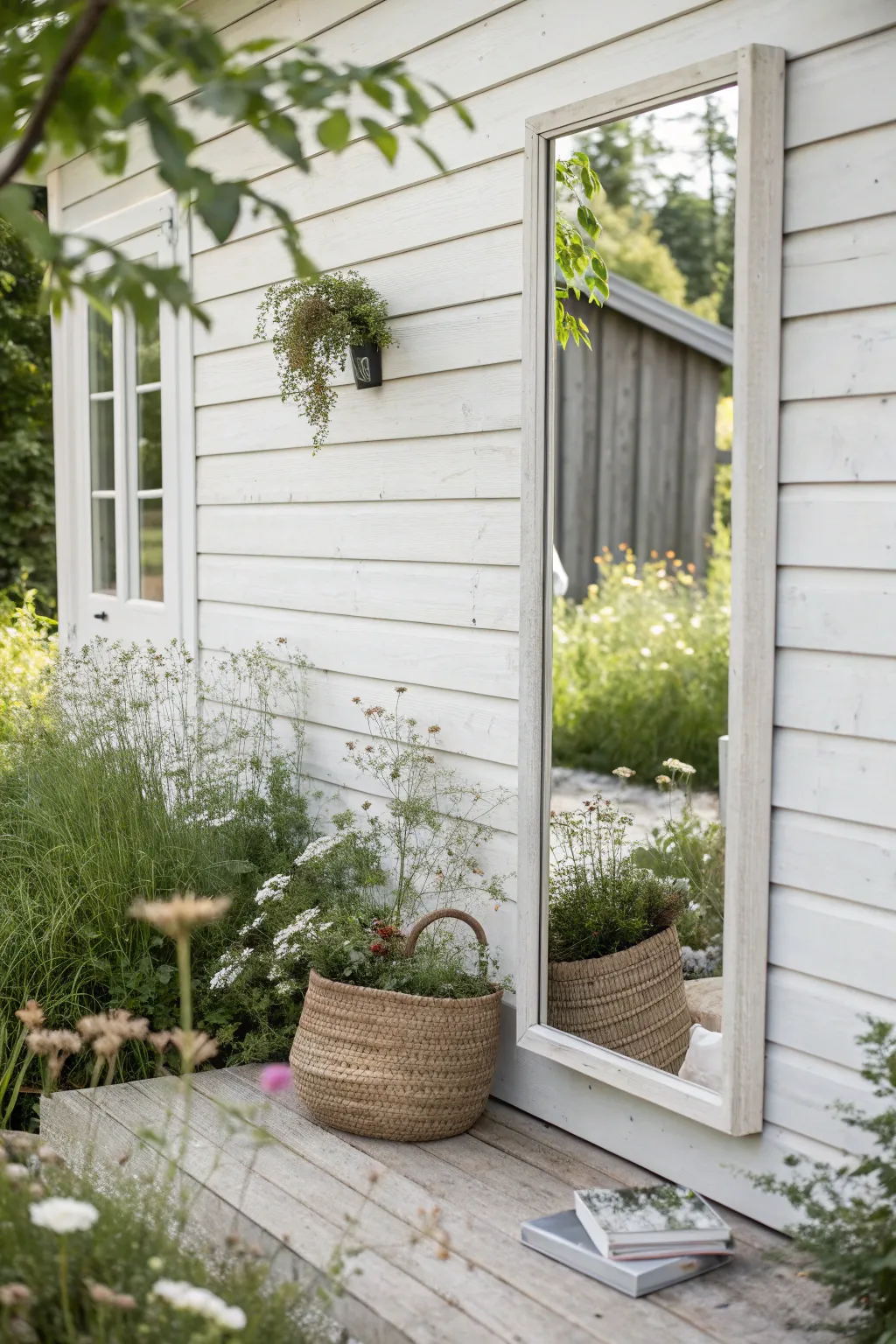 Create the illusion of windows with reflective mirrors, effortlessly blending nature and design.