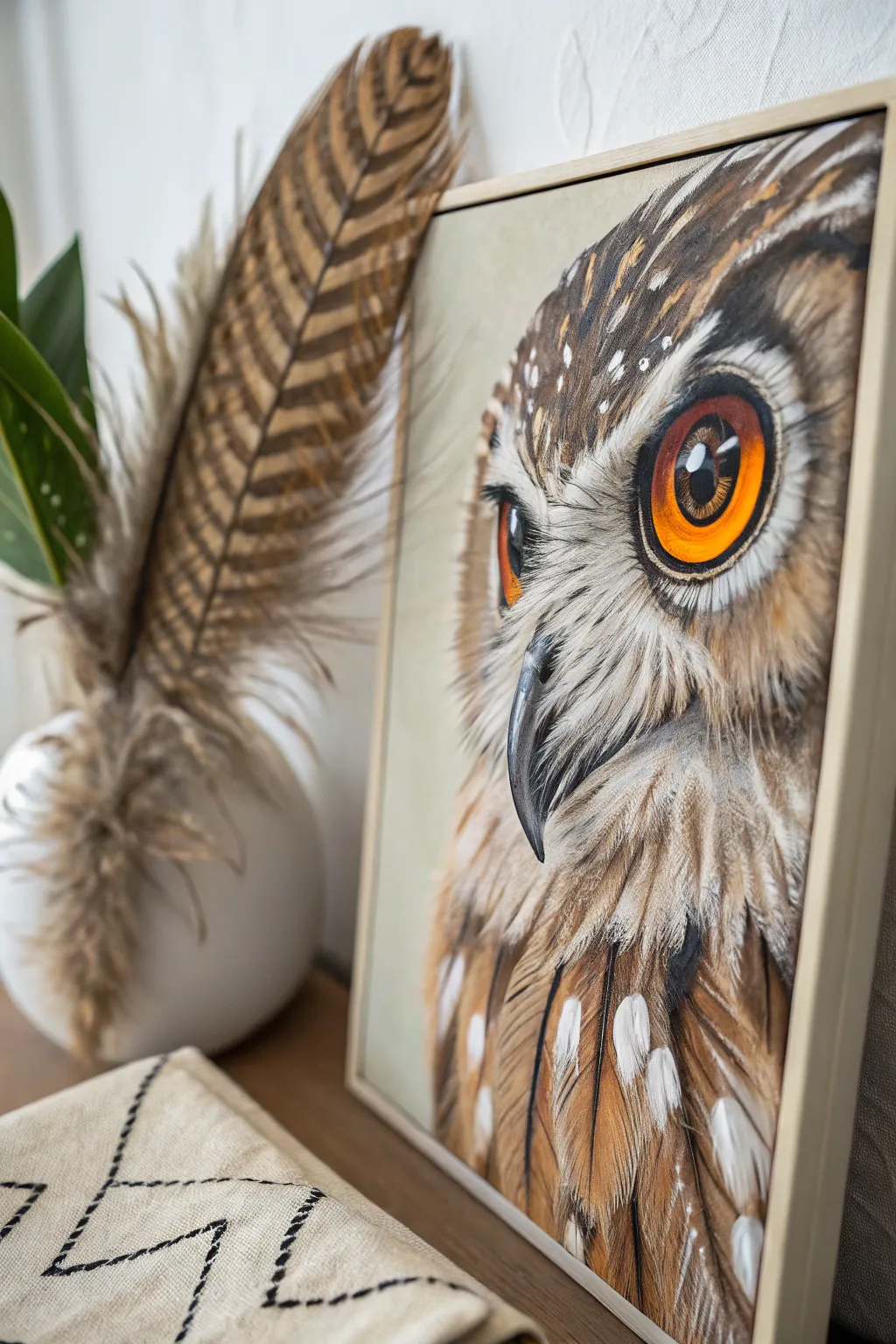 Discover the allure of nature with this captivating owl close-up.