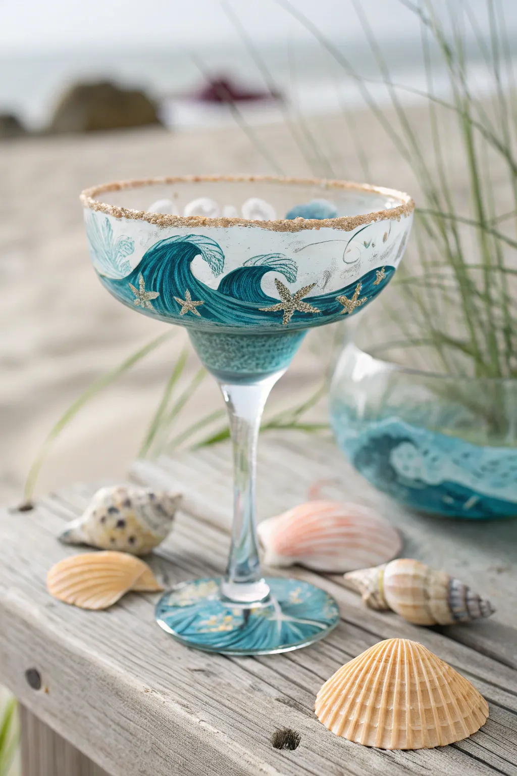 Sip in style with ocean-inspired elegance. 🌊🍹 #ScandiBoho #BeachVibes