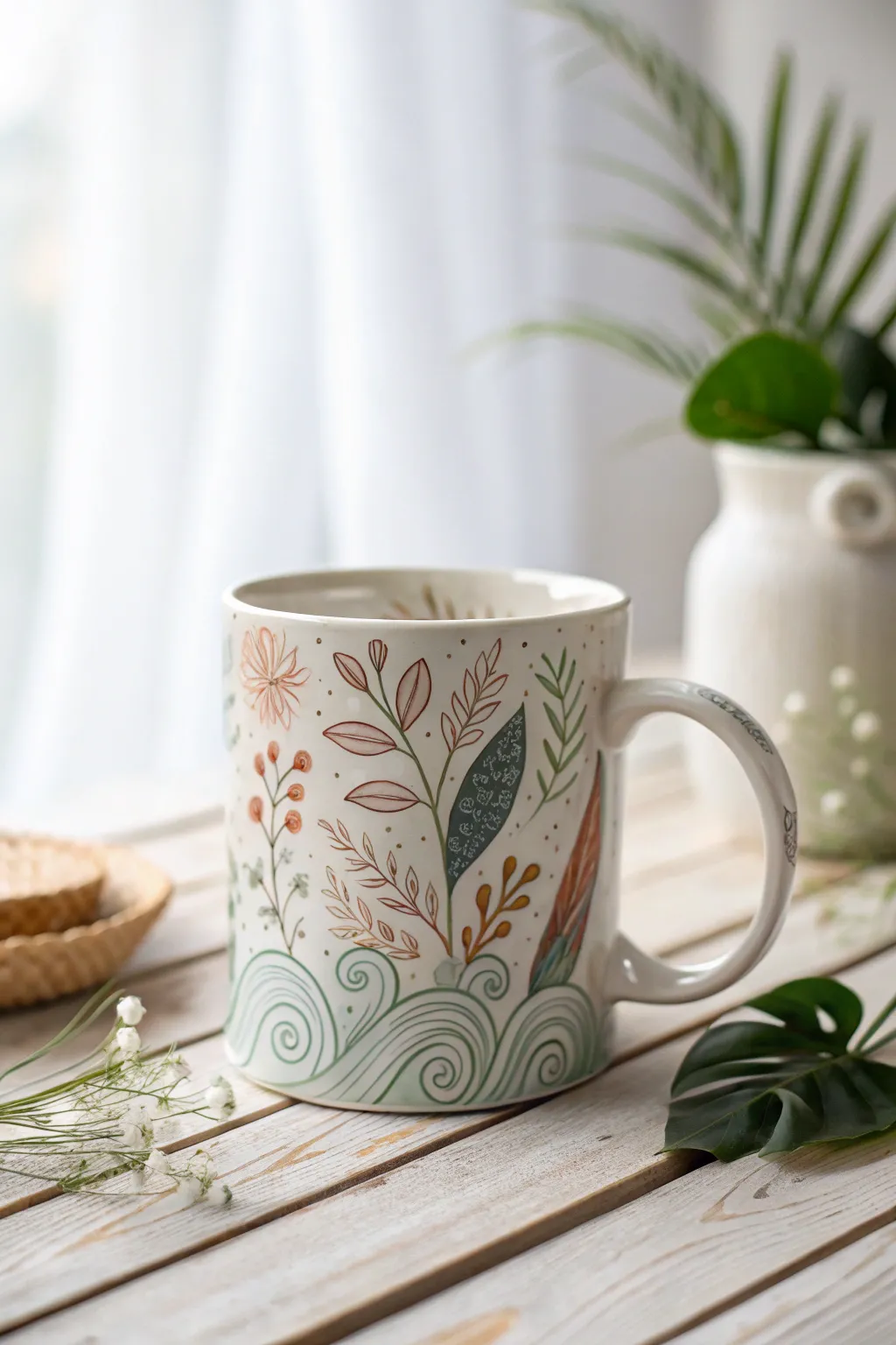 Sip from nature's artistry, where every mug tells a story of serene landscapes.