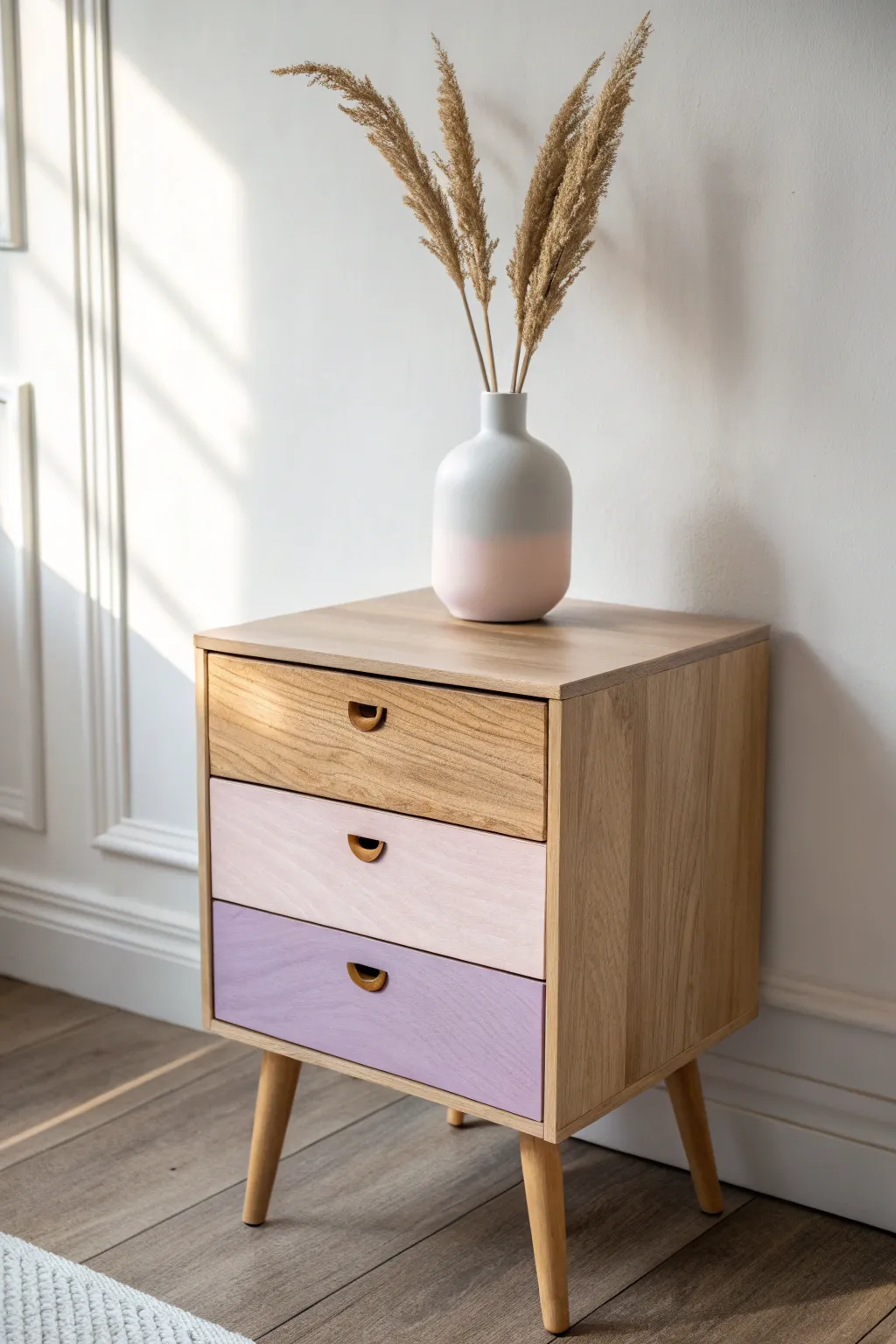 Transform your space with the serene beauty of an ombre nightstand—where craftsmanship meets minimalist elegance.