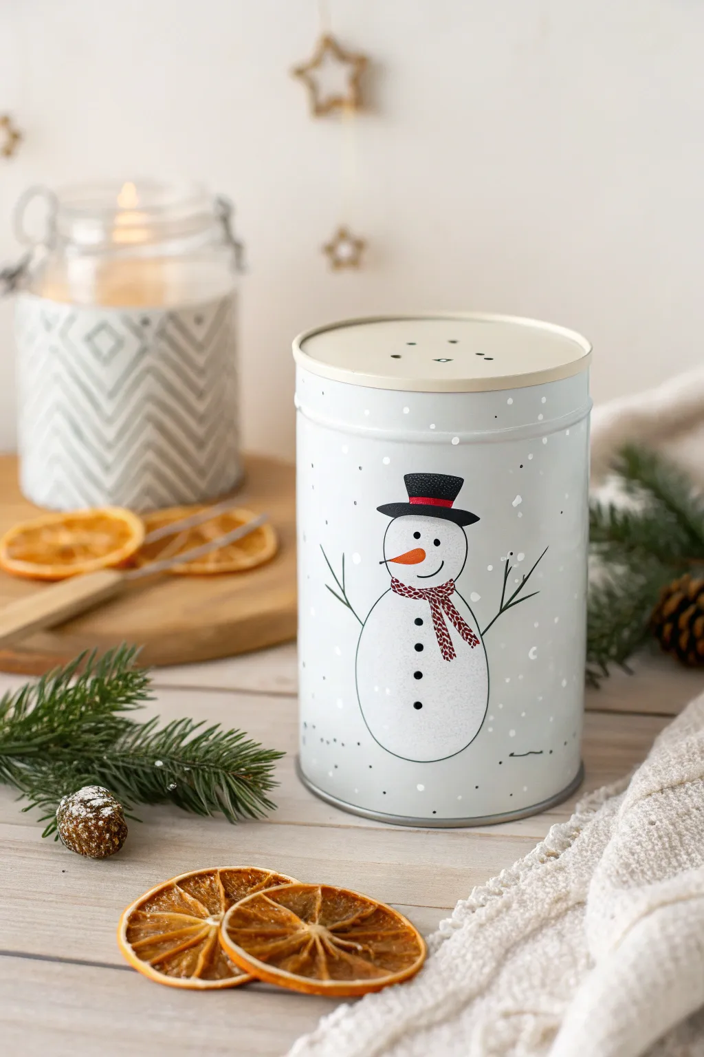 Add a touch of festive charm with handcrafted snowman cans—perfect for gifts and decor!