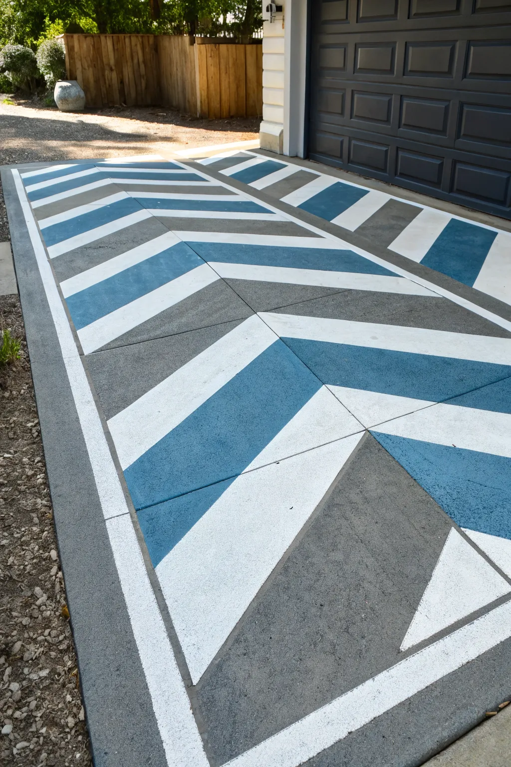 Transform your driveway into an art piece with bold geometric patterns: a statement of modern craftsmanship.