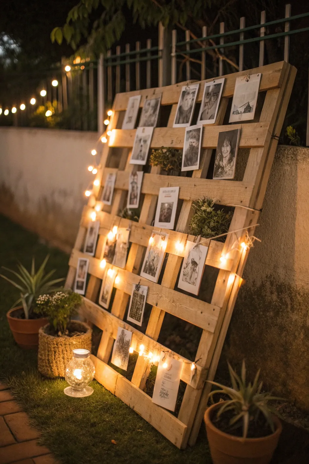 Transform any event with the timeless charm of a pallet picture board.