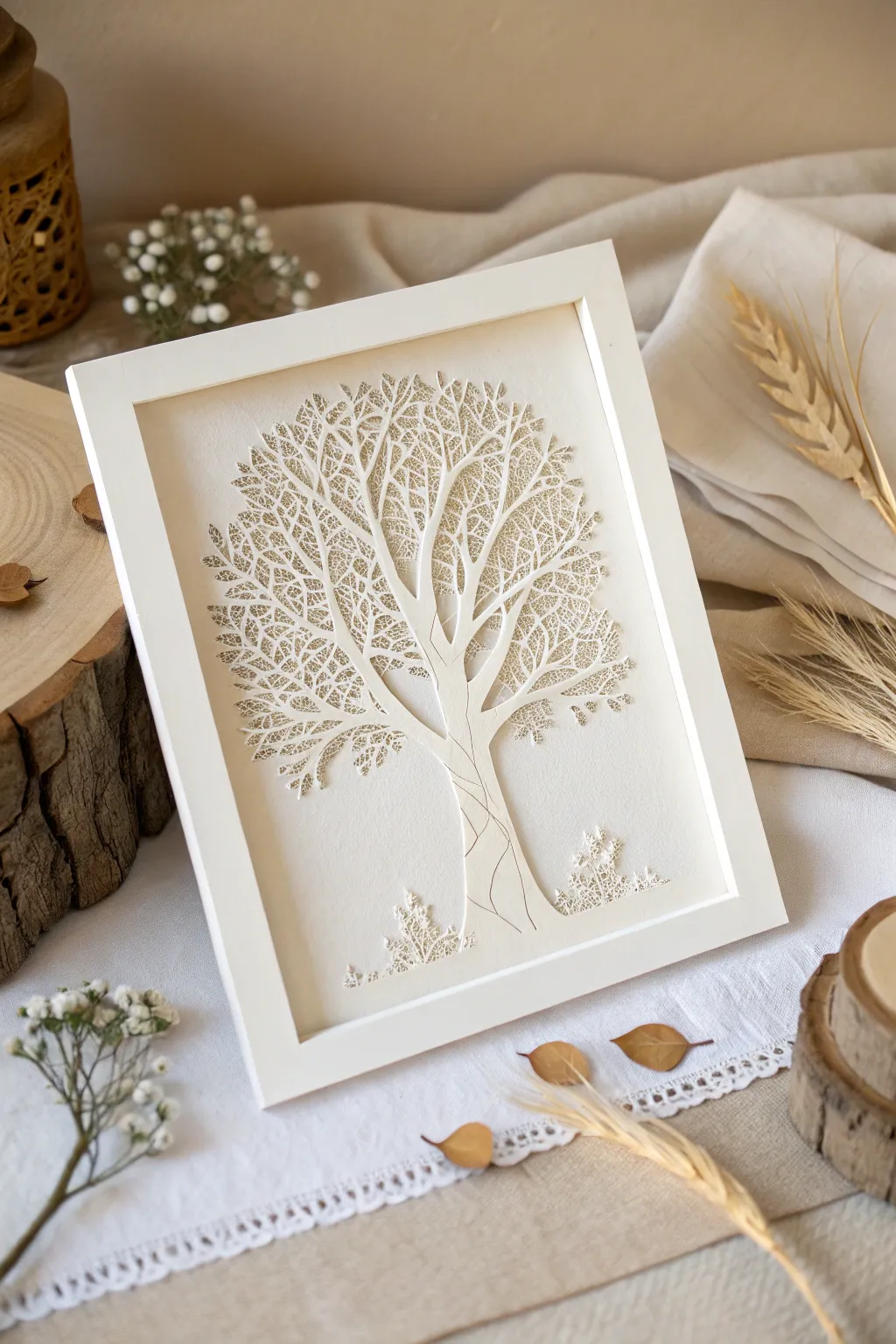 Delicate papercuts: Nature's elegance captured in paper art.
