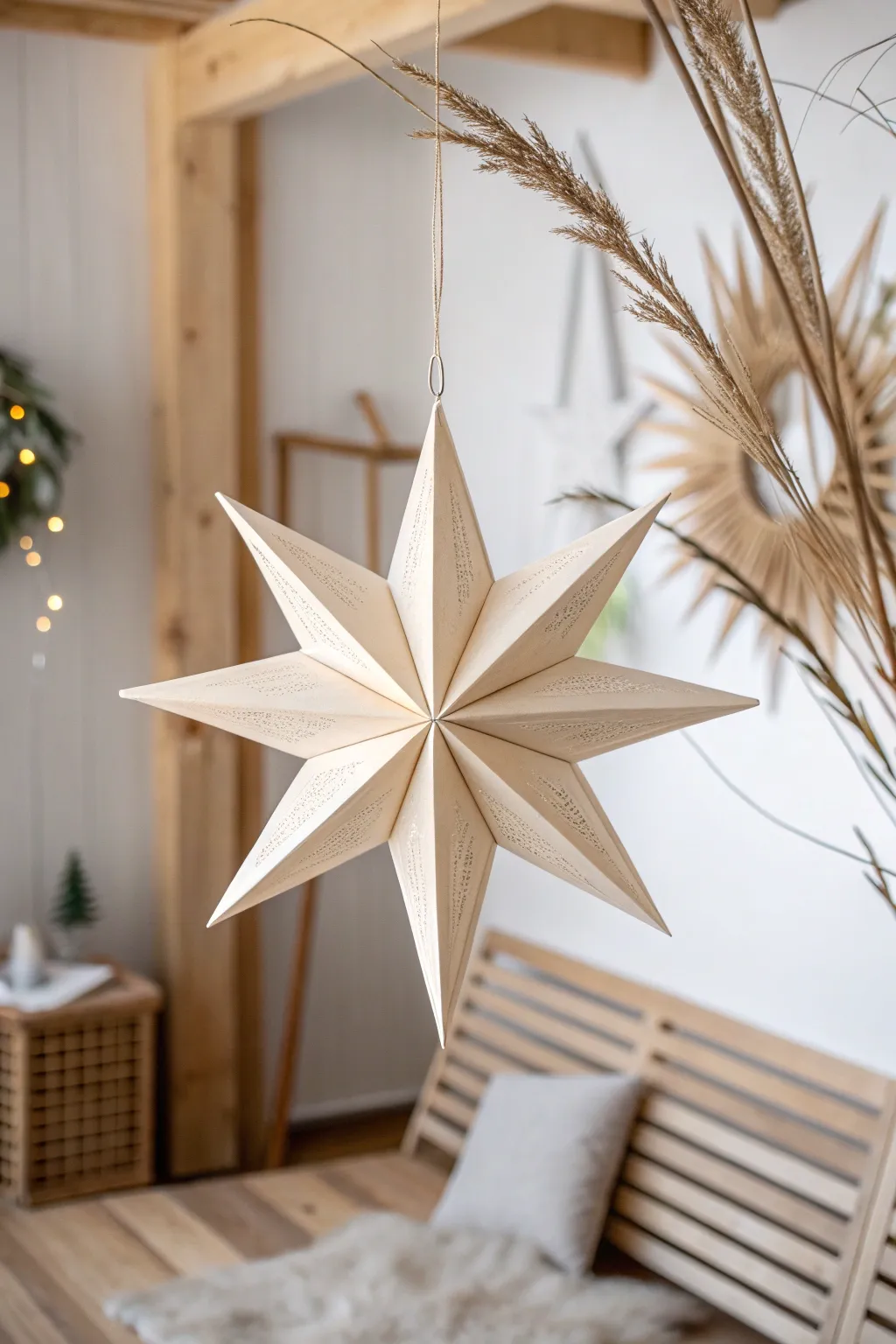 Capture the magic of the cosmos with handcrafted 3D paper stars, perfect for a touch of minimalist elegance.