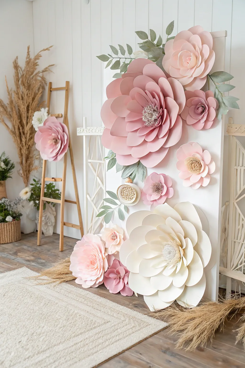 Elevate your space with the delicate beauty of 3D paper flowers. 🌸✨ #MinimalistElegance