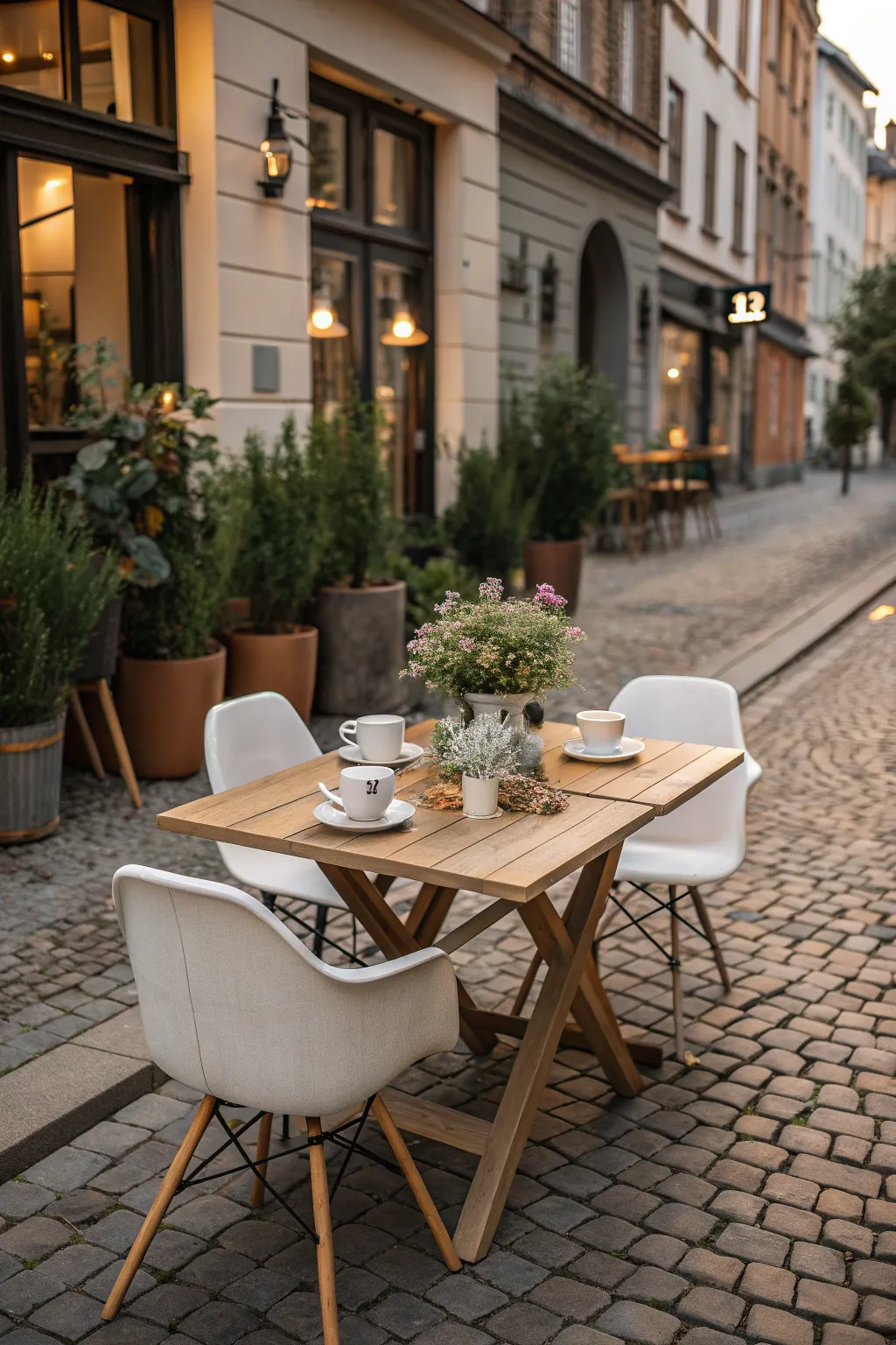 Embrace the charm of street dining with a touch of European flair and minimalist elegance.