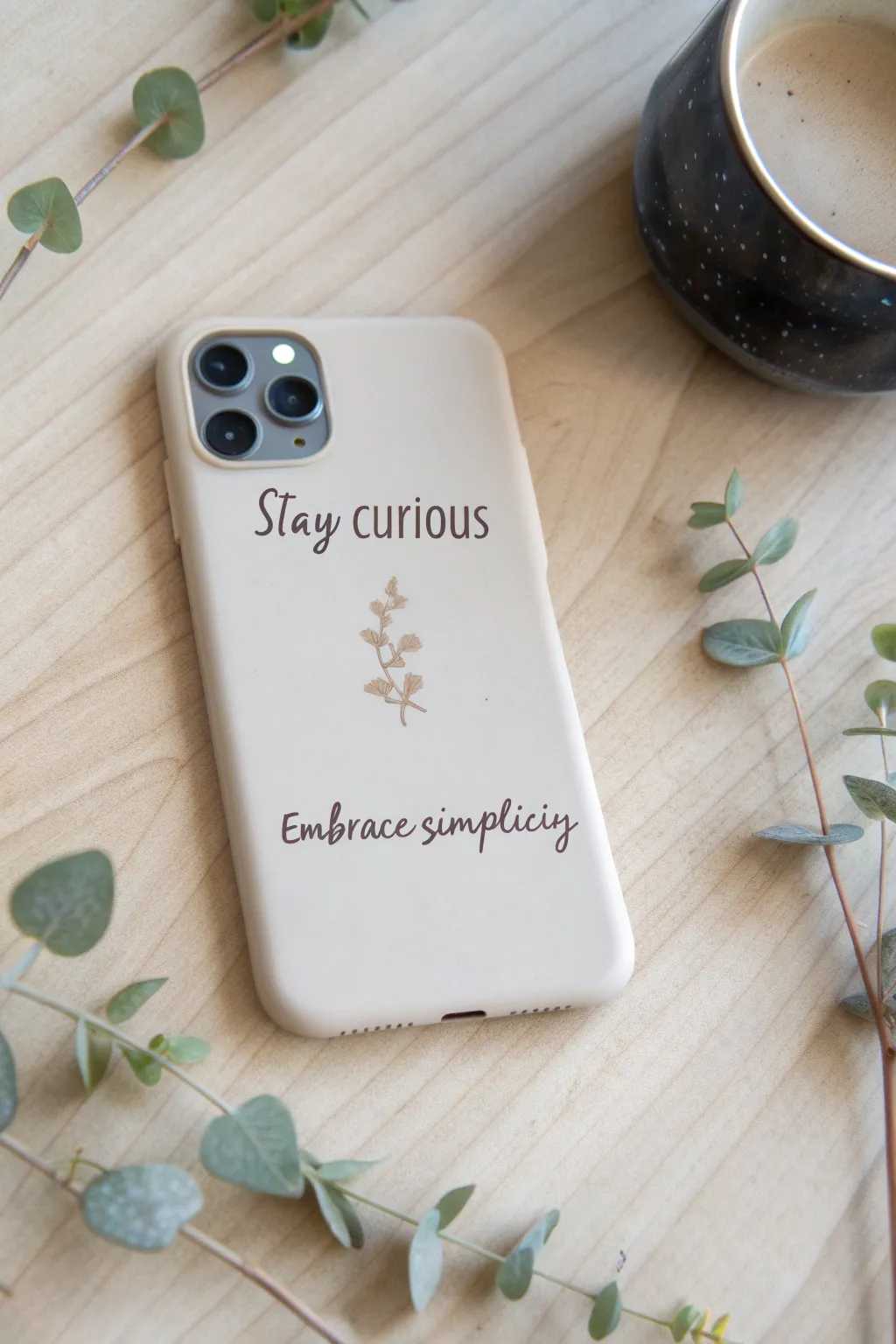 Elevate your phone with quotes that inspire and delight. #StayCurious #MinimalistBoho