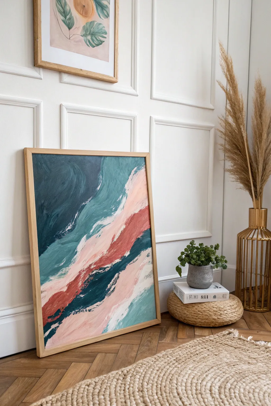Embrace spontaneity with abstract art that speaks to your soul. 🌿 #AbstractWonders #ScandiBohoVibes