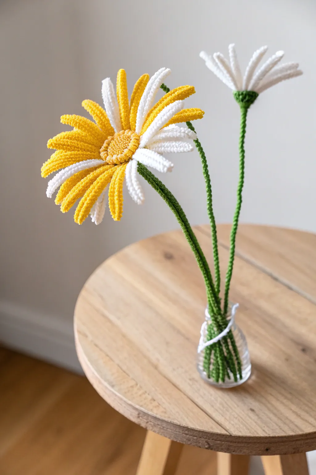 Brighten your space with handcrafted pipecleaner flowers, a perfect blend of color and minimalist design.