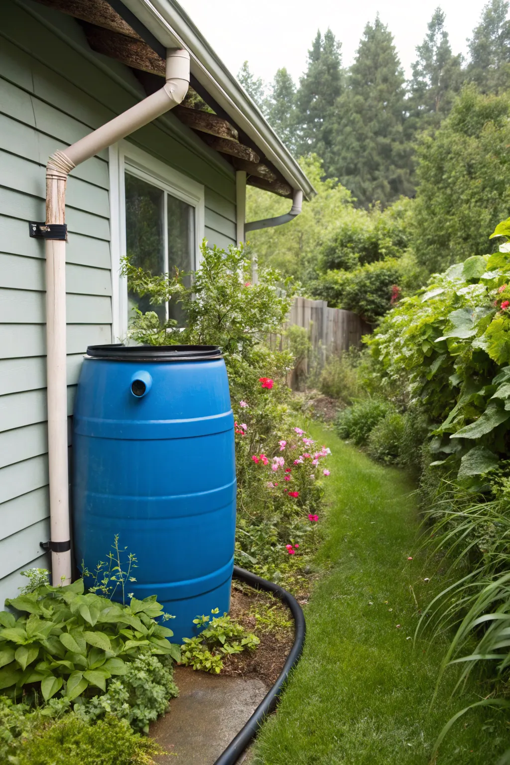 Revitalize your garden with a handcrafted rainwater collection system—sustainability meets style.