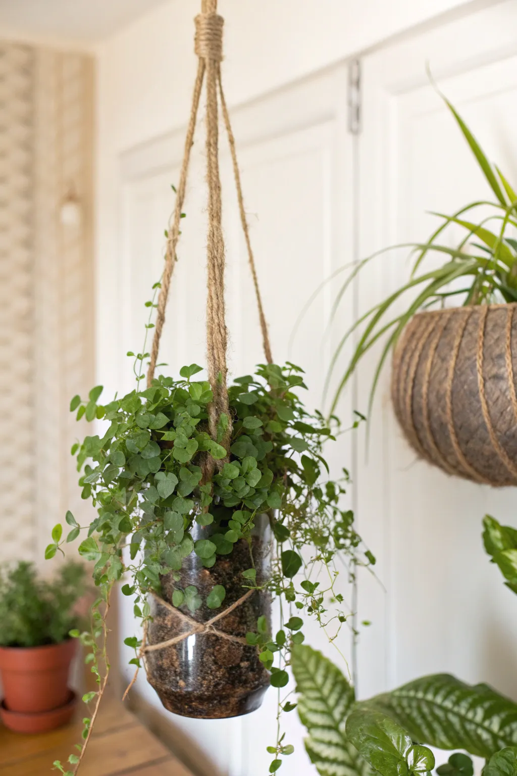 Transform your porch into a DIY paradise with these elegant hanging garden elements!