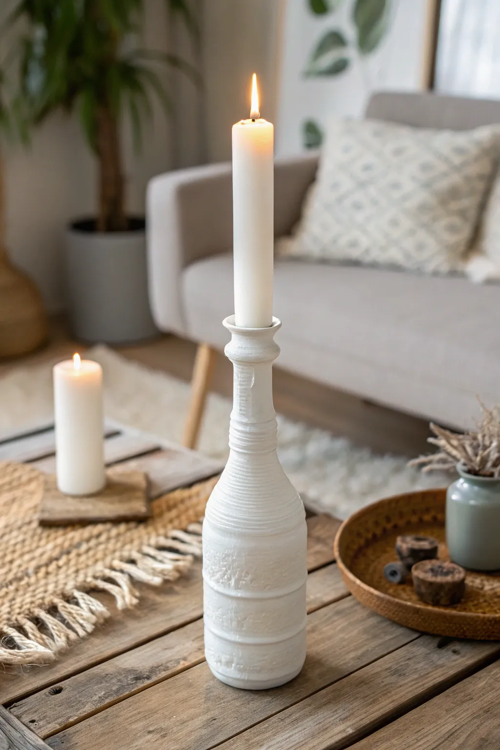 Transform everyday plastic into chic elegance with these DIY candle holders, perfect for adding a modern twist to your dinner setting.