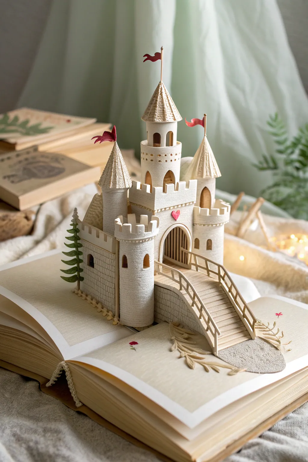 Step into a world of wonder with this whimsical pop-up castle, where imagination knows no bounds.