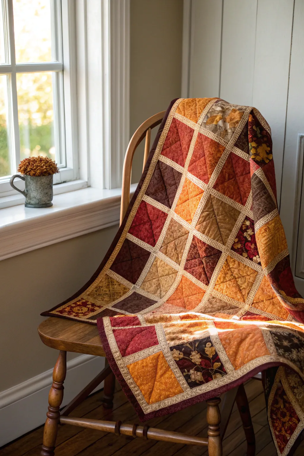 Embrace the warmth of fall with a handcrafted autumn quilt, where every stitch tells a story of the season.