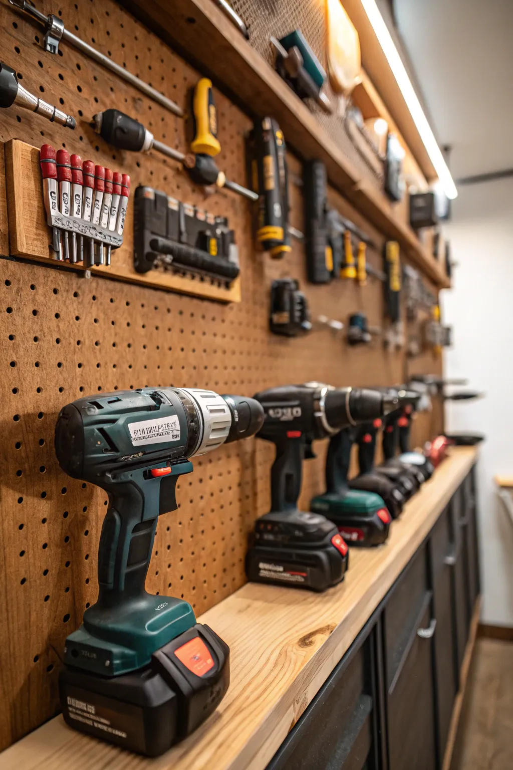 Transform your workspace with pegboard perfection – where craftsmanship meets organization.