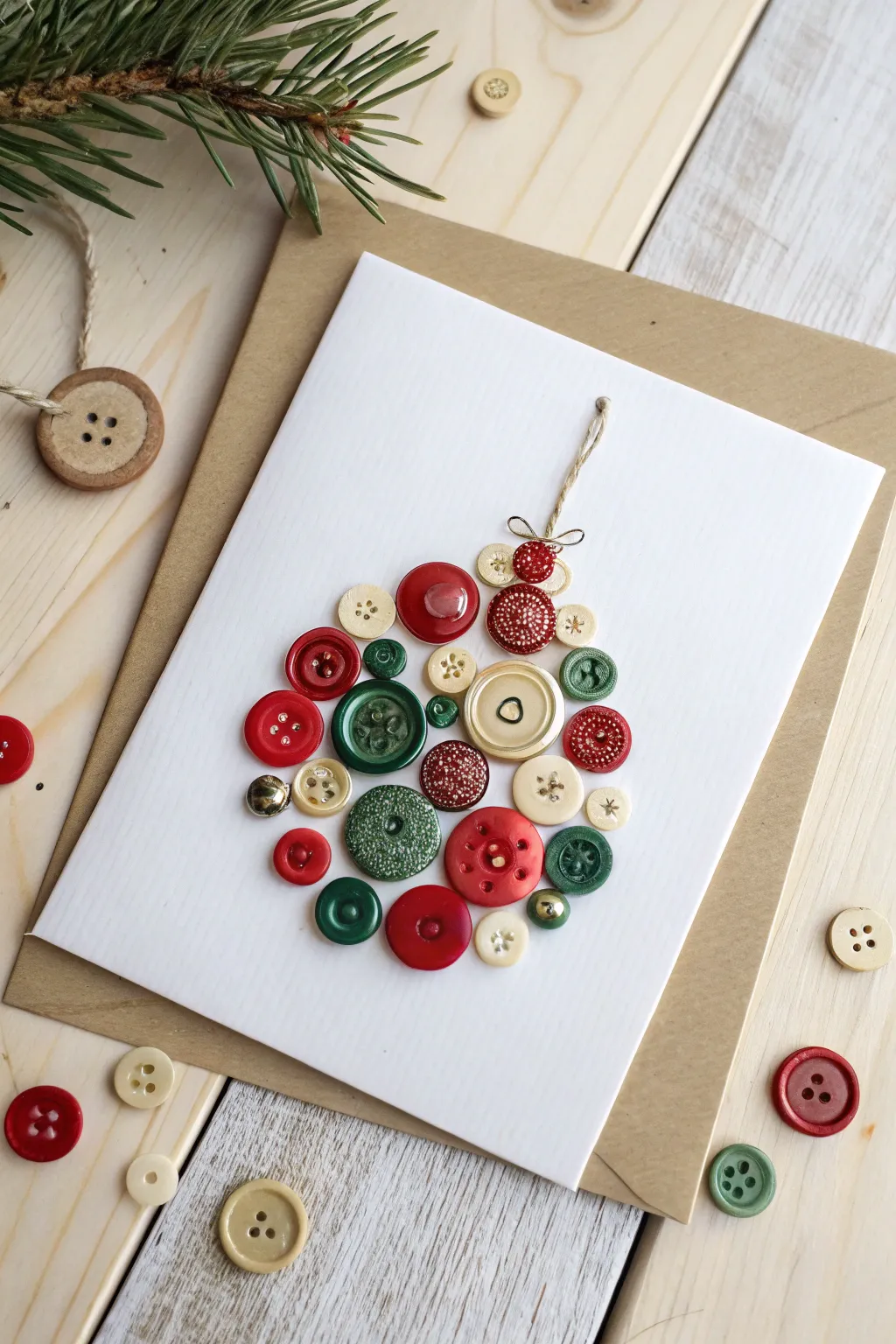 Craft a Christmas memory with button baubles that tell a story of simplicity and warmth.
