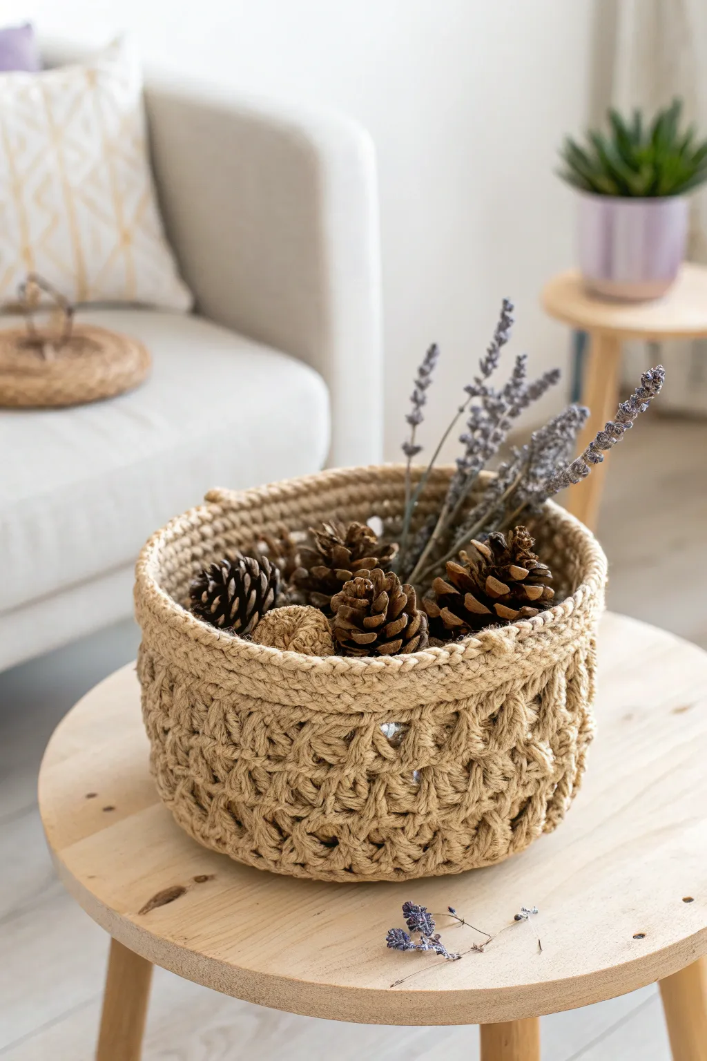 Charming & Rustic: This mini jute basket brings a touch of nature and elegance to your space. Perfect for organizing with style!