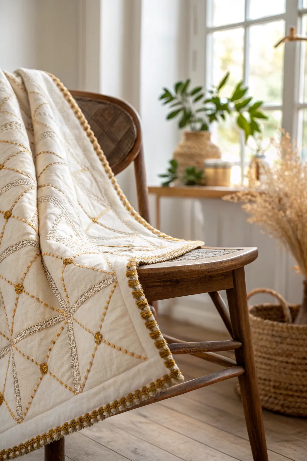 Elevate your quilt with stunning decorative stitching—where craftsmanship meets elegance.