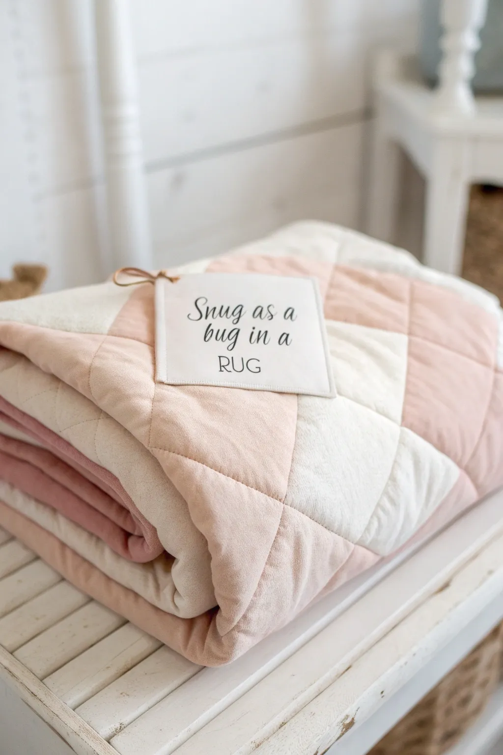Wrap your little one in the cozy charm of 'Snug as a Bug in a Rug'.