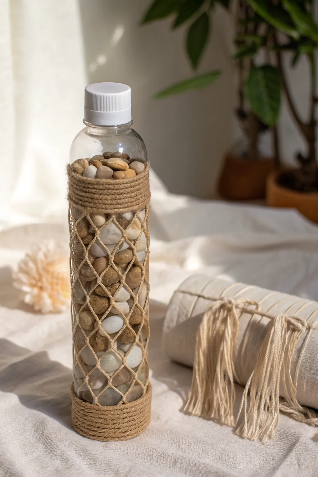 Transform everyday plastic into a beautiful rain stick—a touch of nature's music with a bohemian twist.