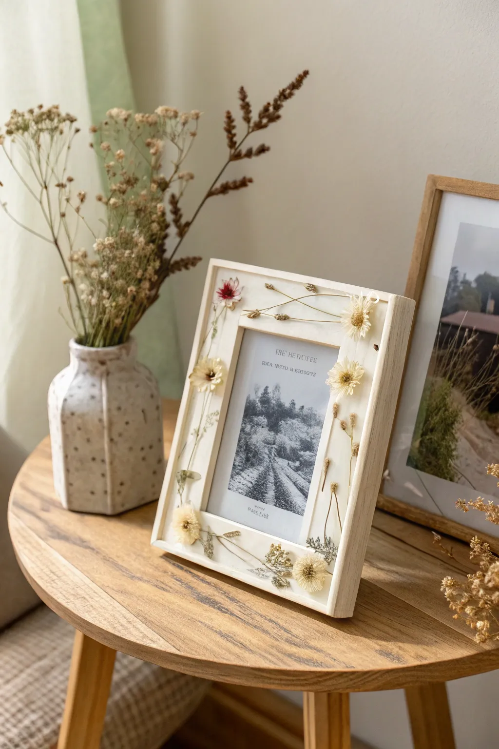 Capture memories with elegance: Resin photo frames infused with nature's touch.