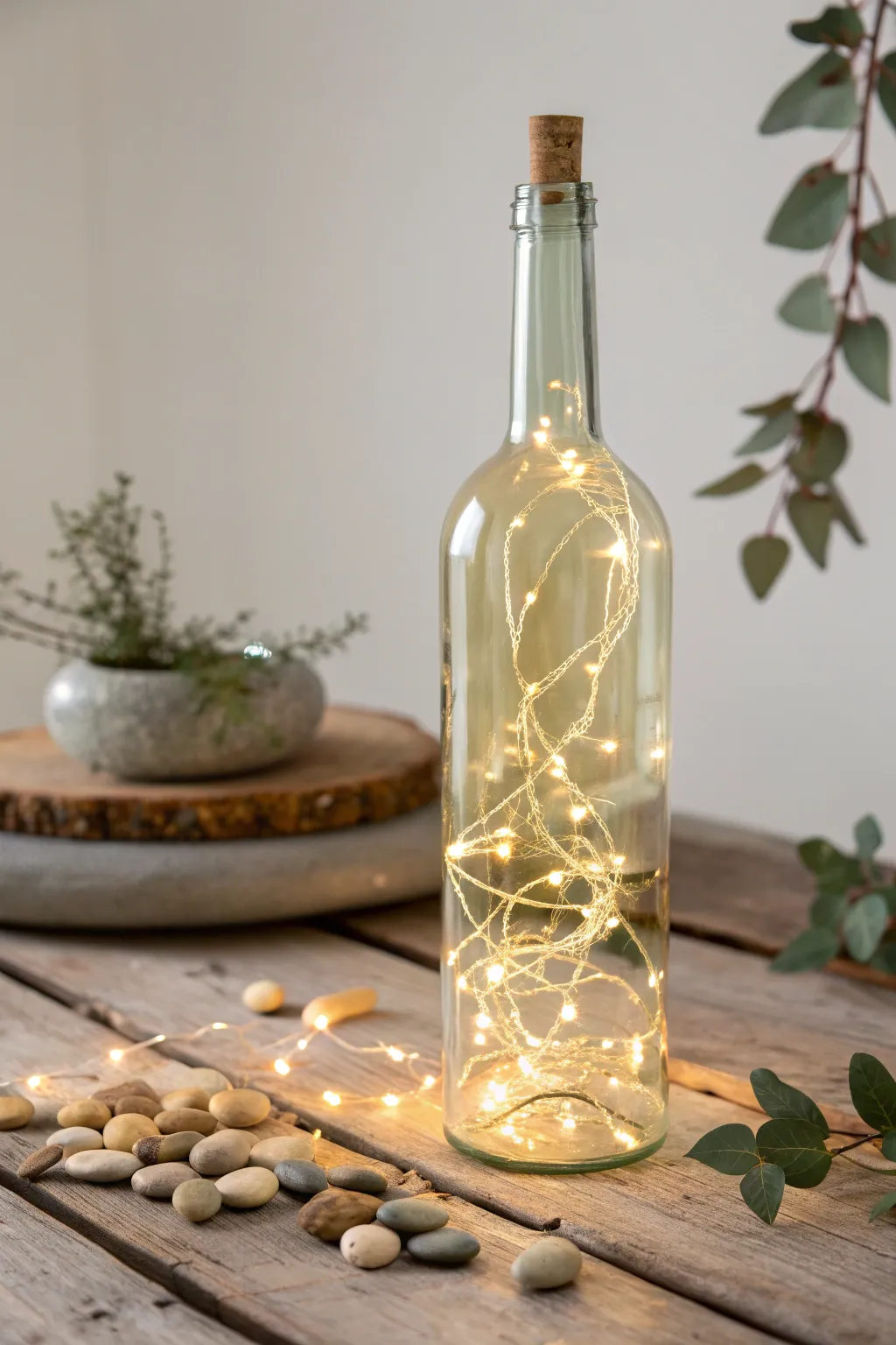 Illuminate your space with the enchanting glow of a DIY bottle lantern, where Scandinavian minimalism meets Boho charm.