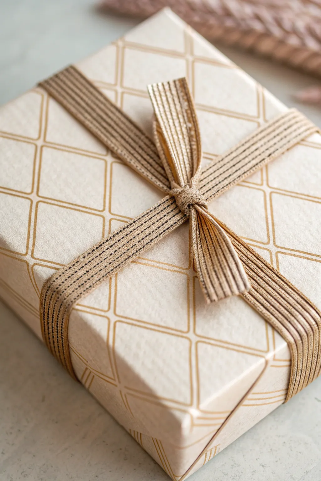 Elevate your gift-giving with a crisscross delight—where simplicity meets elegance.