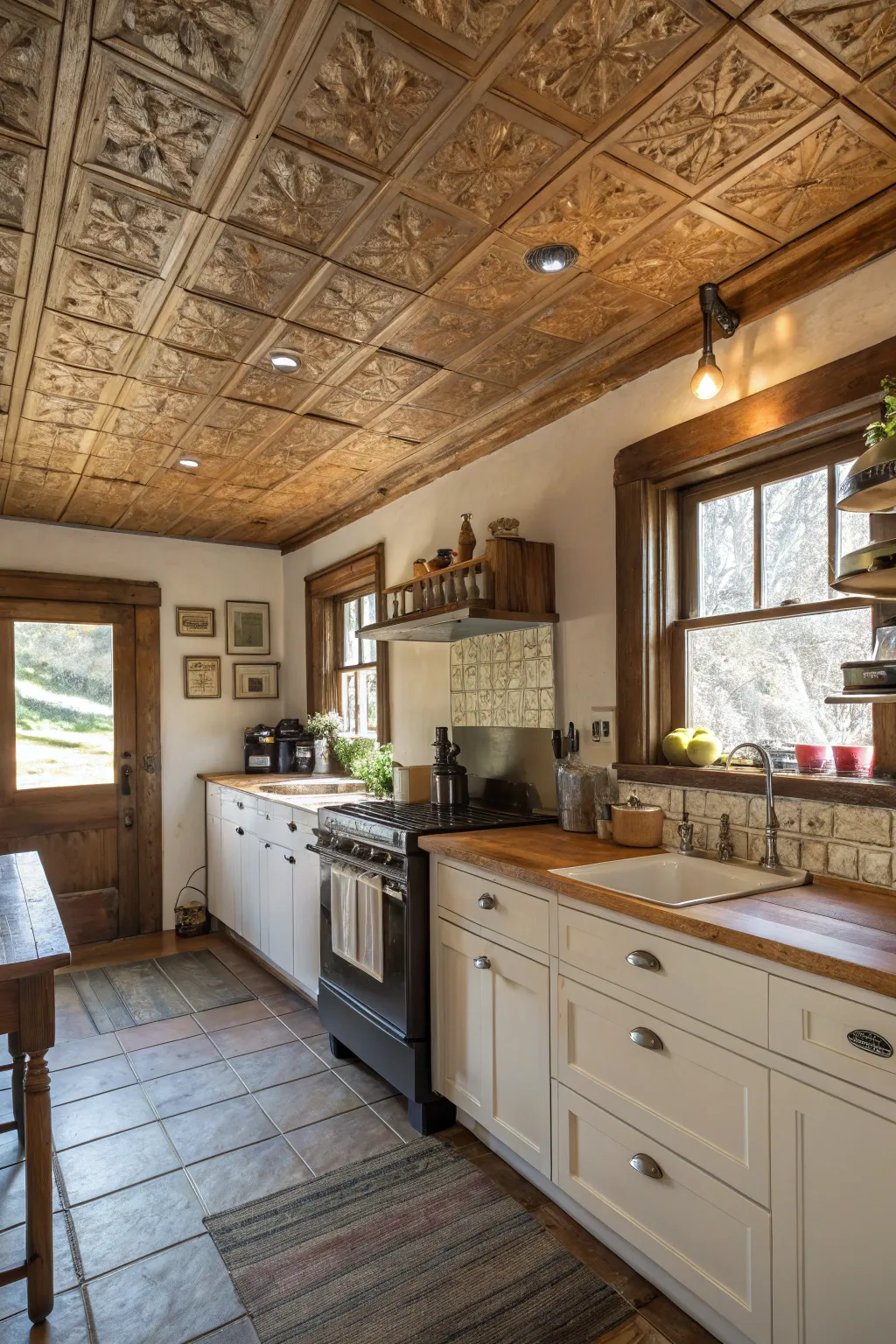 Textured panels add depth and character.