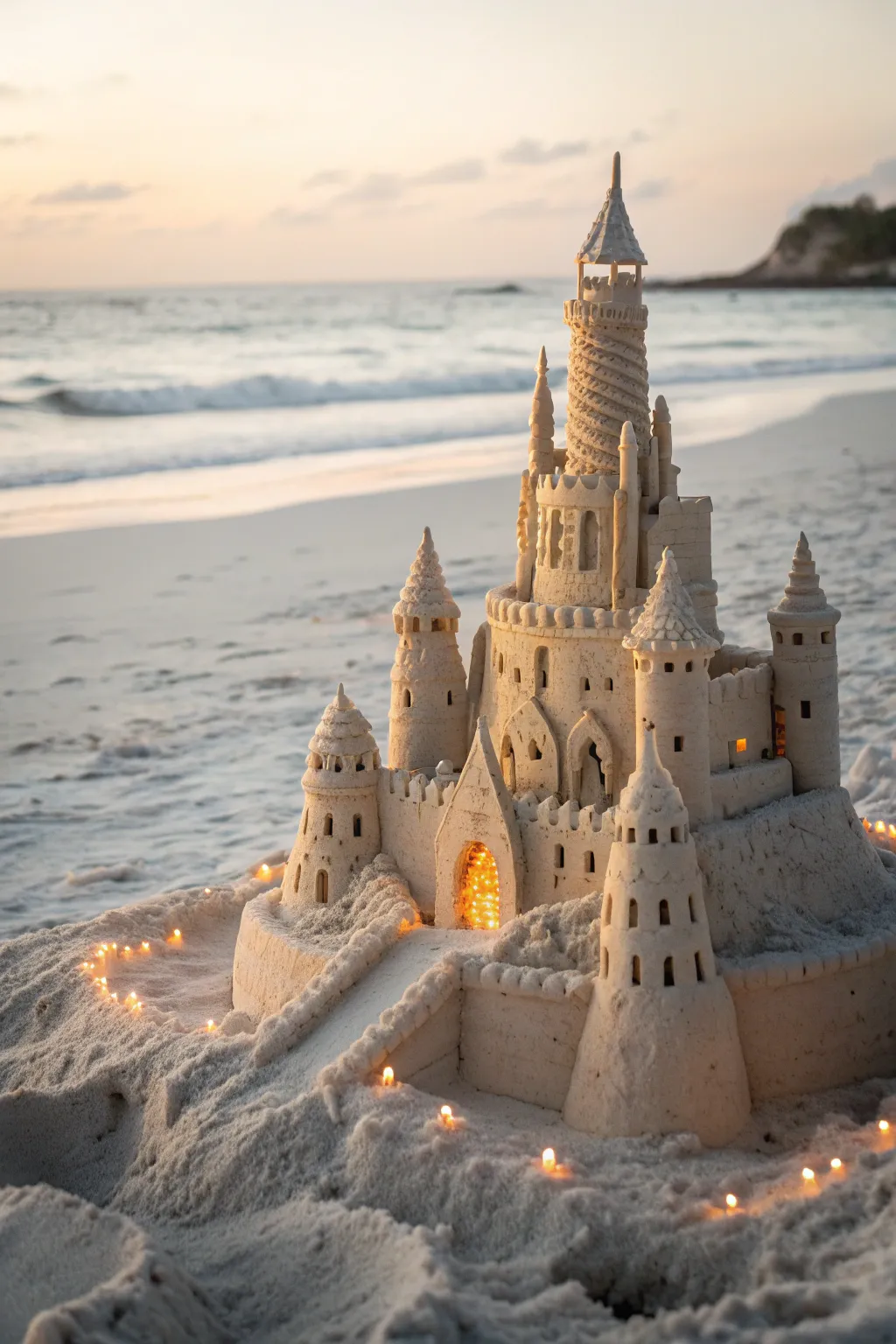Timeless beauty in sand: a classic sandcastle crafted with love and nostalgia.