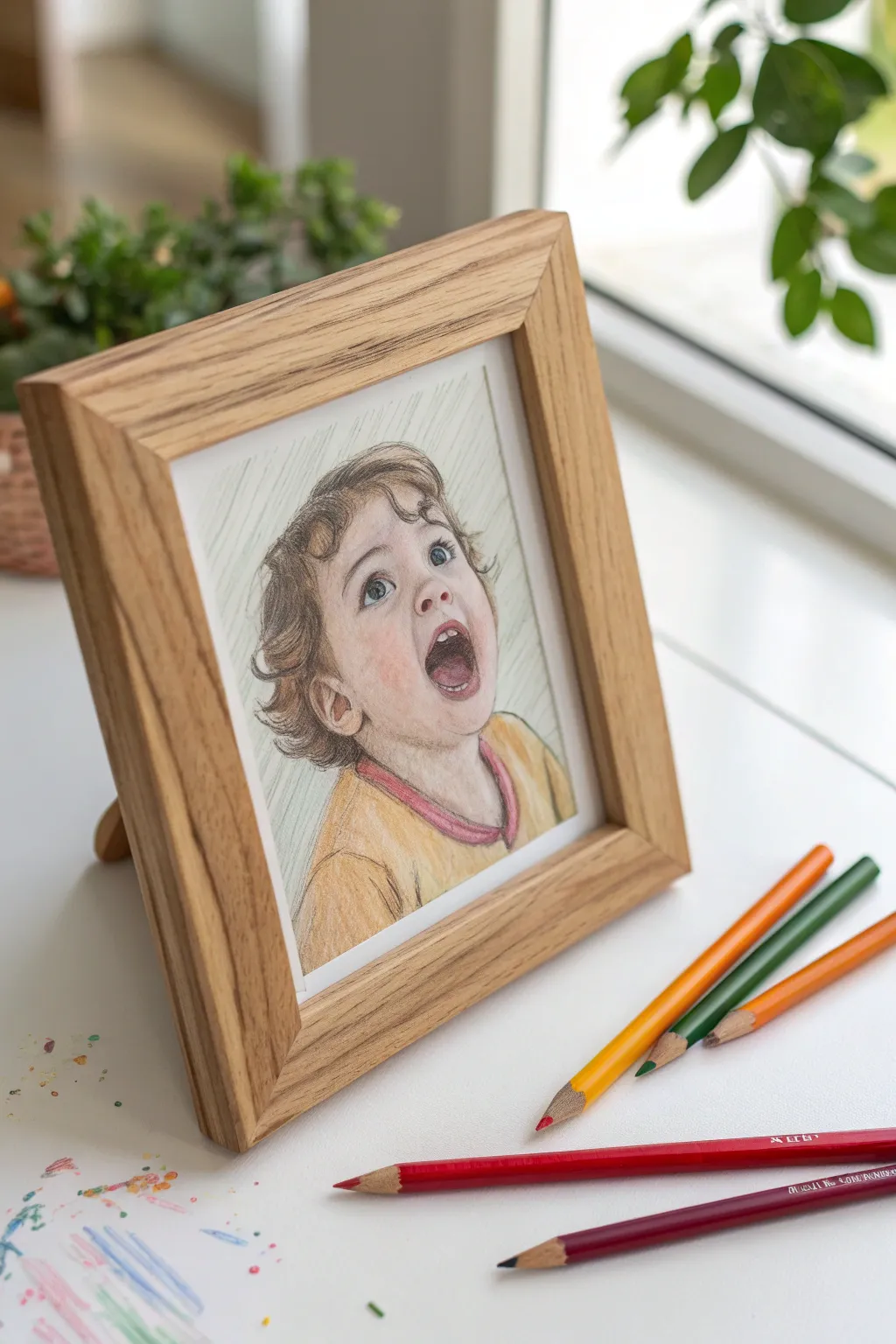 Unlocking creativity: Capturing emotions in vibrant kids' self-portraits.